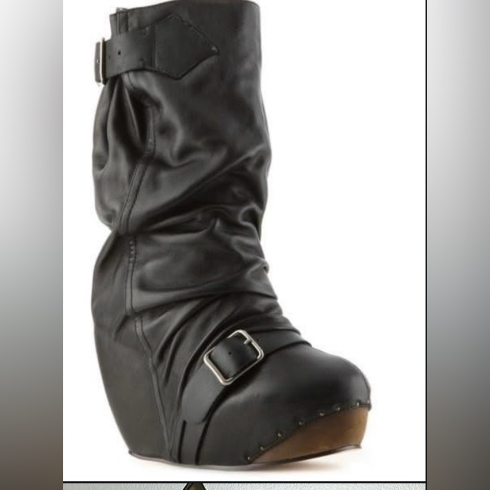 ISO!!! Irregular choice longer lashes black leather boots.